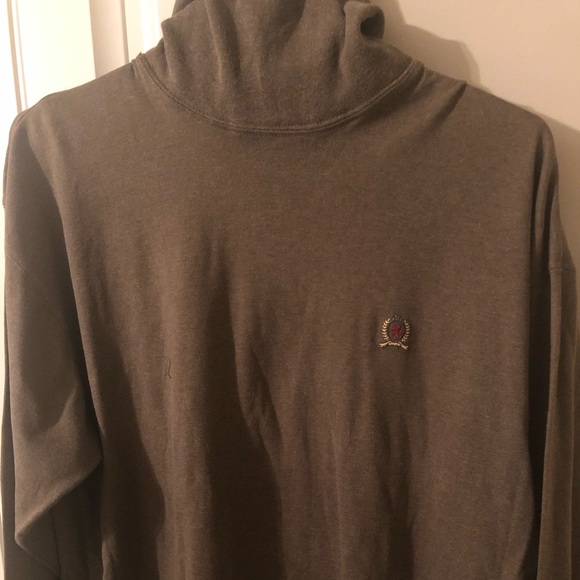 Vintage Tommy Hilfiger men’s army green turtleneck - Picture 1 of 4